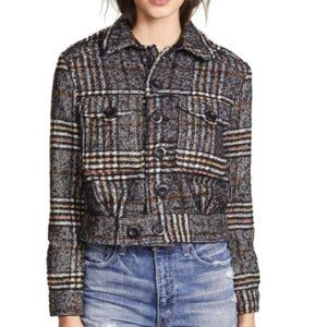 Free People Slouchy Eisenhower Plaid Jacket
